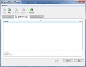 vboxvmmanager Virtual Media Manager